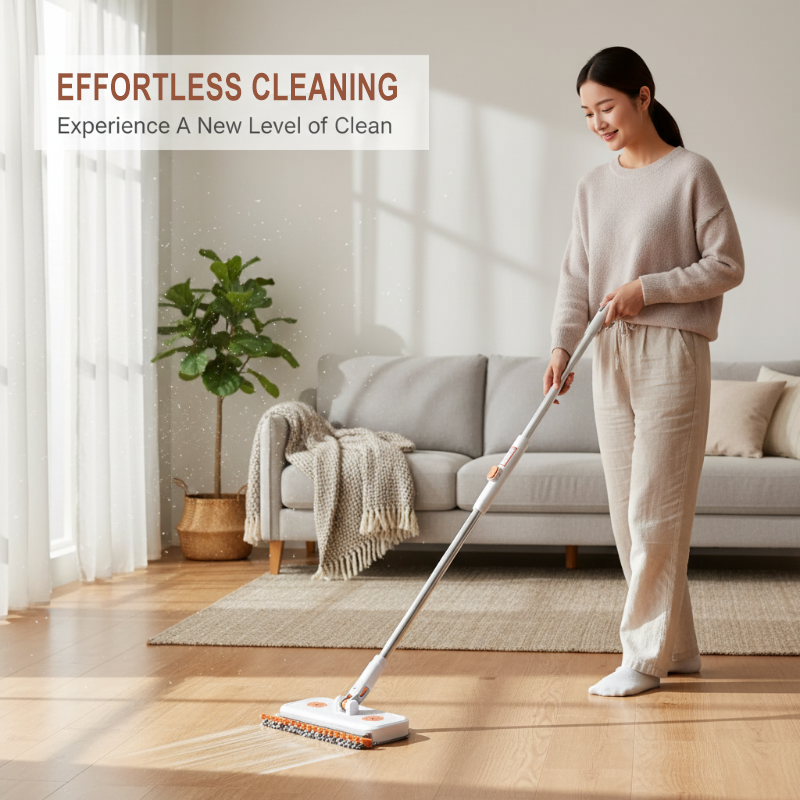 🥳2026 HOT SALE🥳💞50K+ SOLD! 🧹✨ 50% OFF! Multi-Functional Hands-Free Clip Flat Mop – One-key press opens clamps – no touching dirty cloths! Shark-tooth grip holds any wipe or towel firmly. Hygienic & hassle-free! 🧤💪