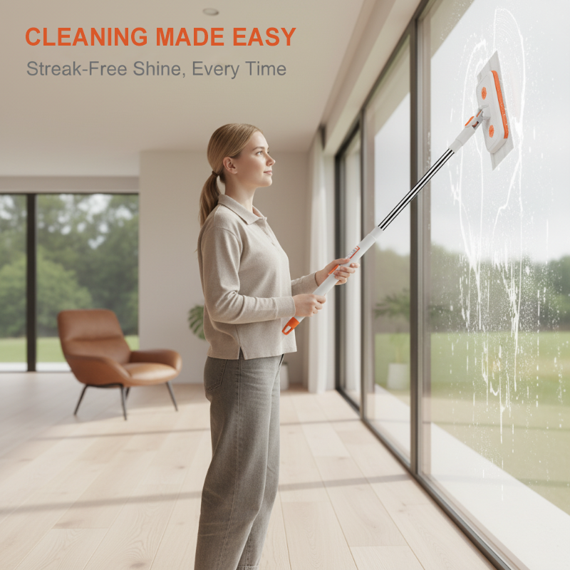 🥳2026 HOT SALE🥳💞50K+ SOLD! 🧹✨ 50% OFF! Multi-Functional Hands-Free Clip Flat Mop – One-key press opens clamps – no touching dirty cloths! Shark-tooth grip holds any wipe or towel firmly. Hygienic & hassle-free! 🧤💪