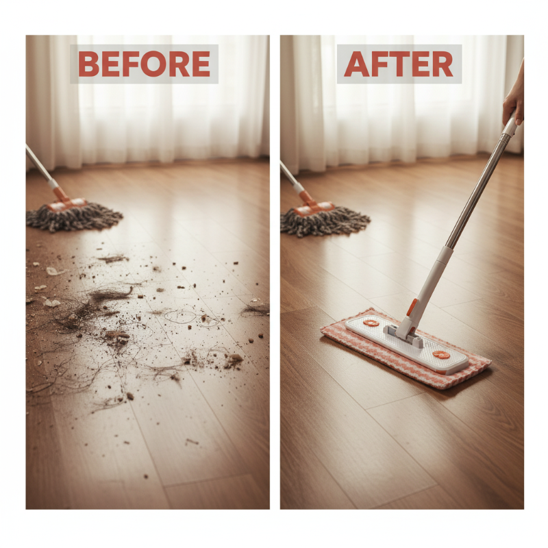 🥳2026 HOT SALE🥳💞50K+ SOLD! 🧹✨ 50% OFF! Multi-Functional Hands-Free Clip Flat Mop – One-key press opens clamps – no touching dirty cloths! Shark-tooth grip holds any wipe or towel firmly. Hygienic & hassle-free! 🧤💪