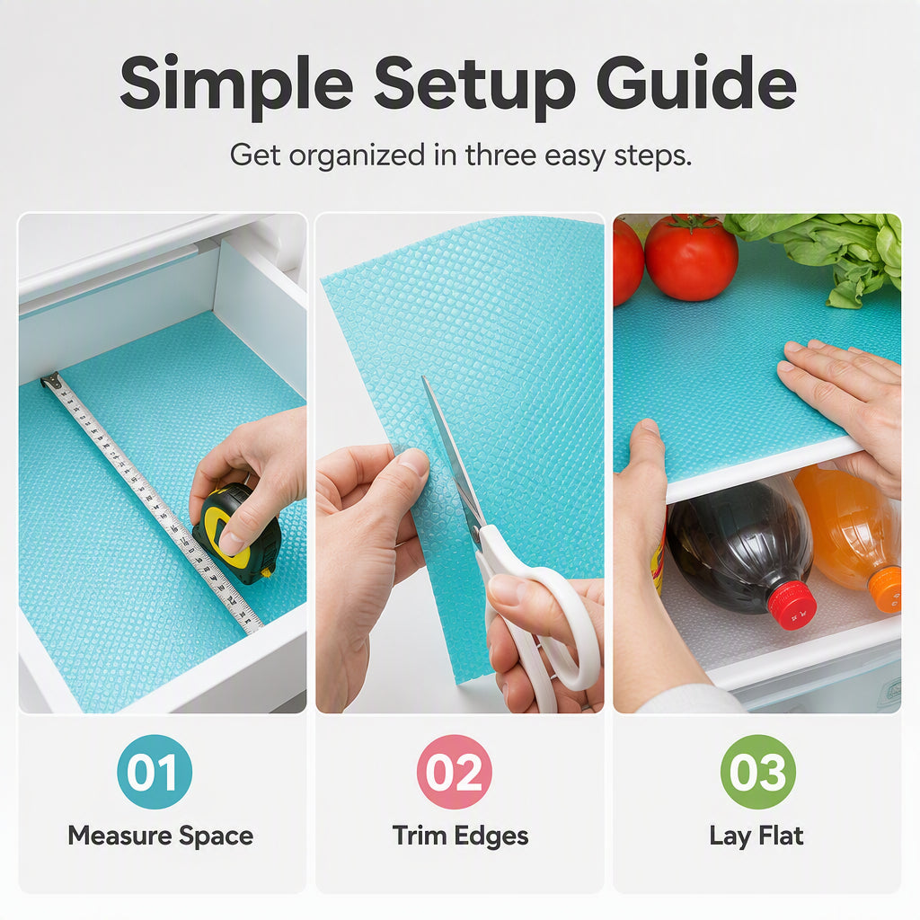 🧊 Last Day Special Price:＄19.99🛡️ Waterproof Fridge Shelf Liners – Non-slip, easy-clean & food-safe – Keeps fridge shelves fresh & organized ✨