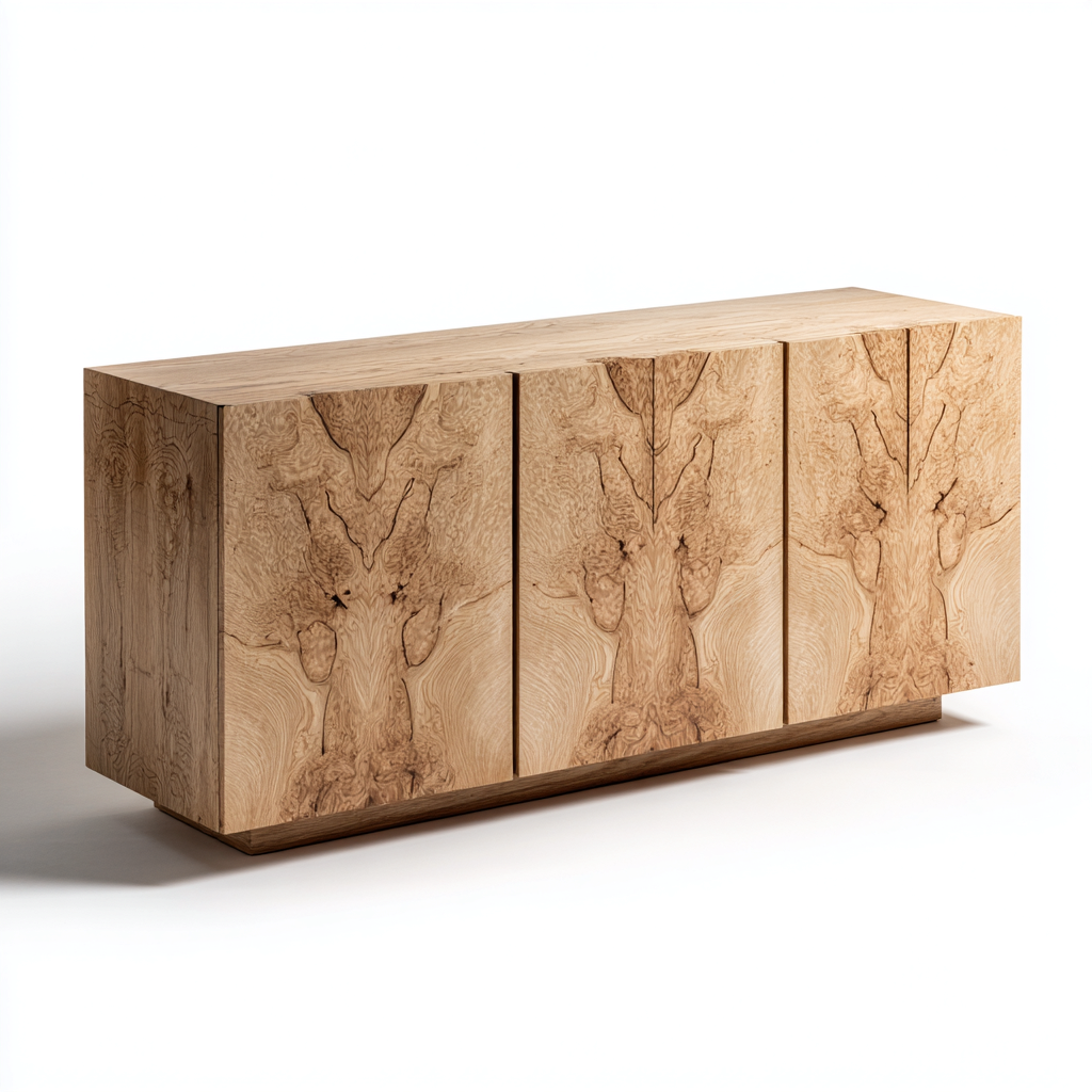 Credenza in legno effetto rovere 180x45x78 cm - rovere naturale - stile moderno per sala da pranzo