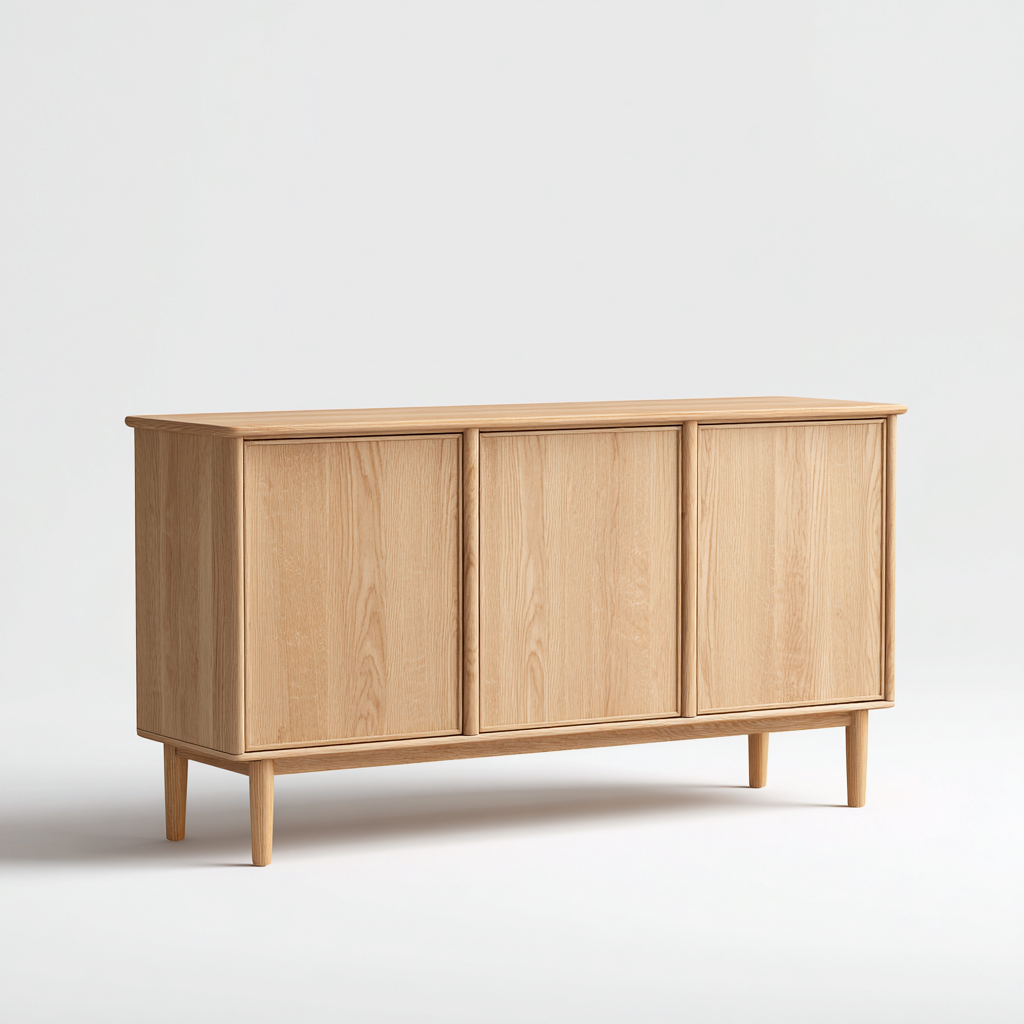 Credenza in legno marrone chiaro per sala da pranzo 150x40x82 cm - design moderno minimalista