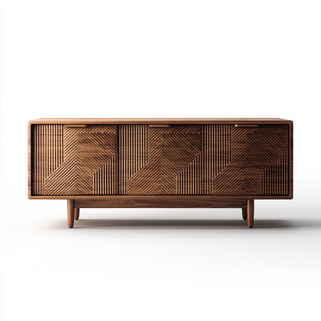Credenza in legno 180x40x75 cm - marrone scuro - stile moderno per sala da pranzo