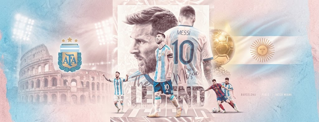 Messi in het Argentijnse voetbalshirt