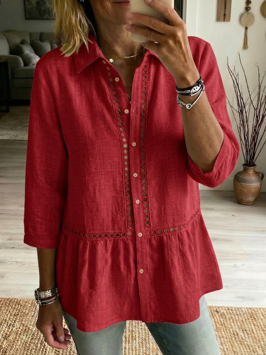 NEW🔥 Bohemian style linen blend top