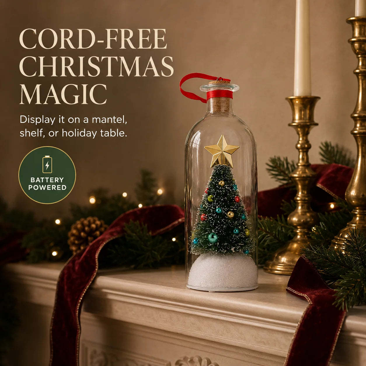 Talking Christmas Tree Ornament – Record & Replay a Voice Message, Reusable Keepsake