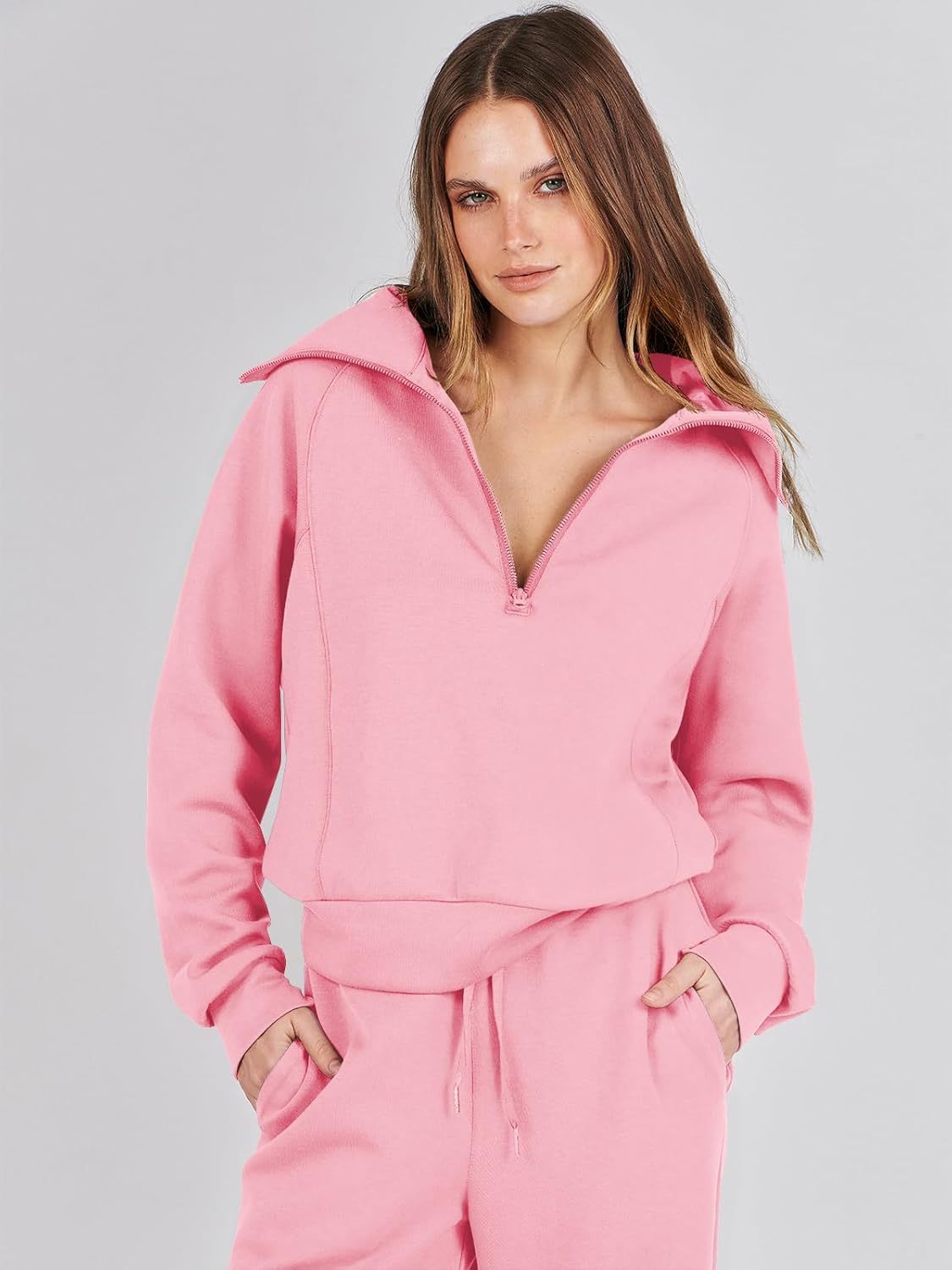2024 Fall Trendy Outfits Oversized Two Piece Sweatsuit