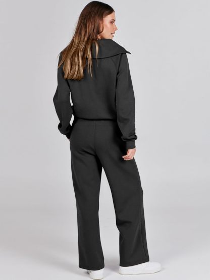 2024 Fall Trendy Outfits Oversized Two Piece Sweatsuit