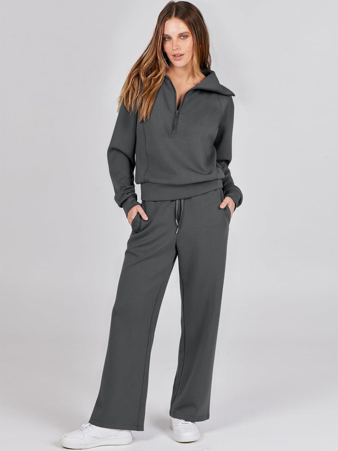 2024 Fall Trendy Outfits Oversized Two Piece Sweatsuit