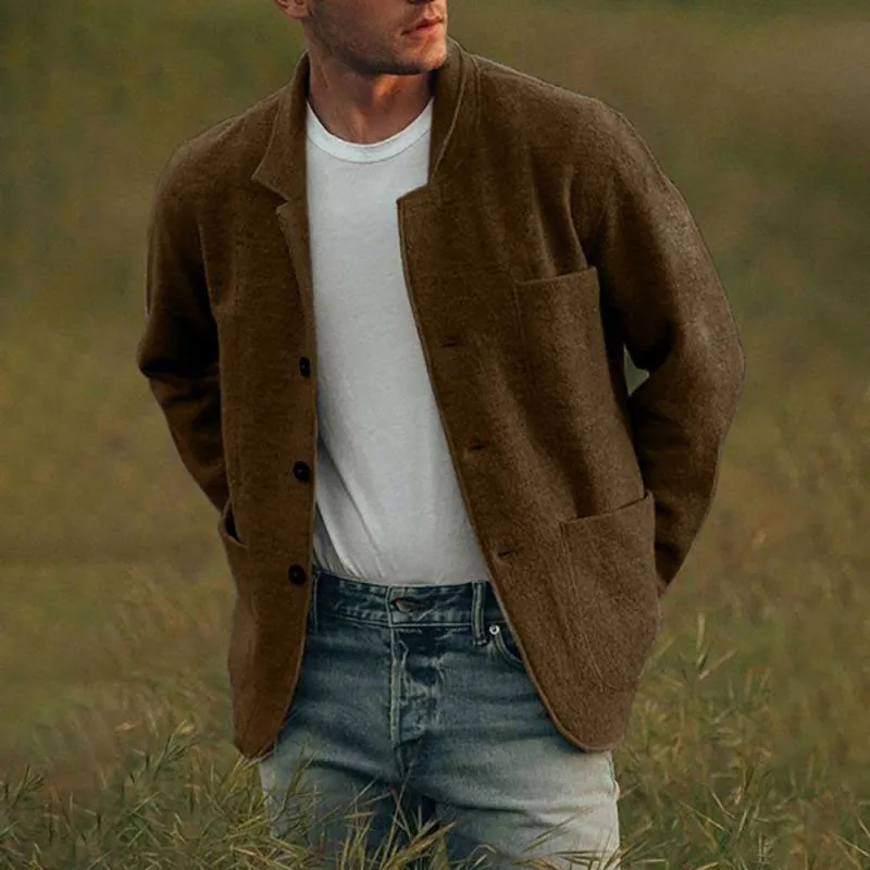 CLEARANCE SALE🔥 Men's Solid Color Fashion Jacket Coat Casual Jacket Coat