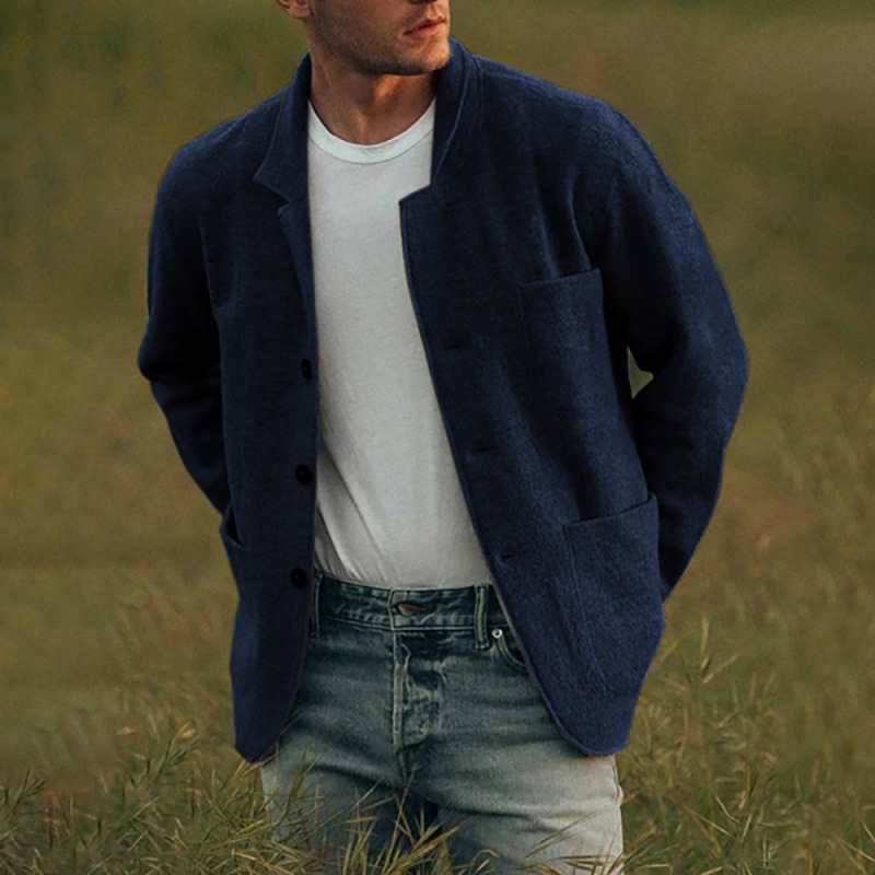 CLEARANCE SALE🔥 Men's Solid Color Fashion Jacket Coat Casual Jacket Coat