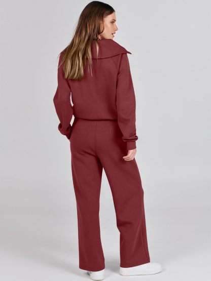 2024 Fall Trendy Outfits Oversized Two Piece Sweatsuit