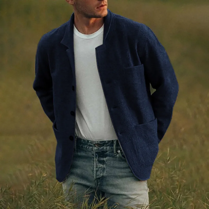 CLEARANCE SALE🔥 Men's Solid Color Fashion Jacket Coat Casual Jacket Coat