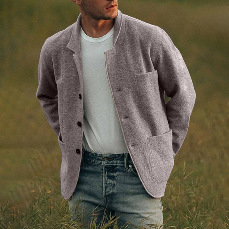 CLEARANCE SALE🔥 Men's Solid Color Fashion Jacket Coat Casual Jacket Coat