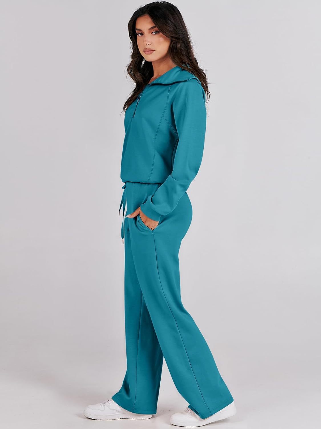 2024 Fall Trendy Outfits Oversized Two Piece Sweatsuit