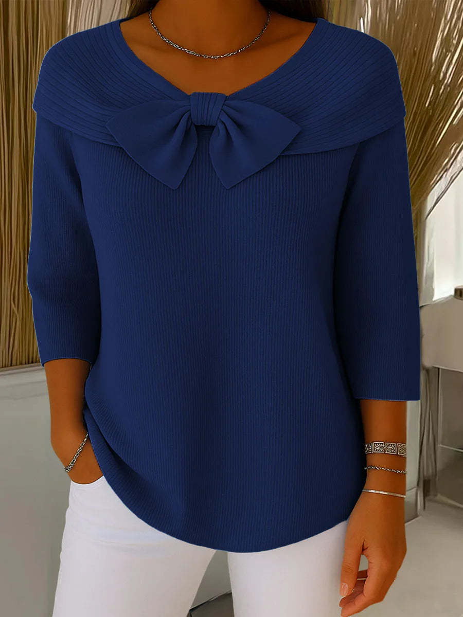 Women’s Casual Bow Knit Pullover