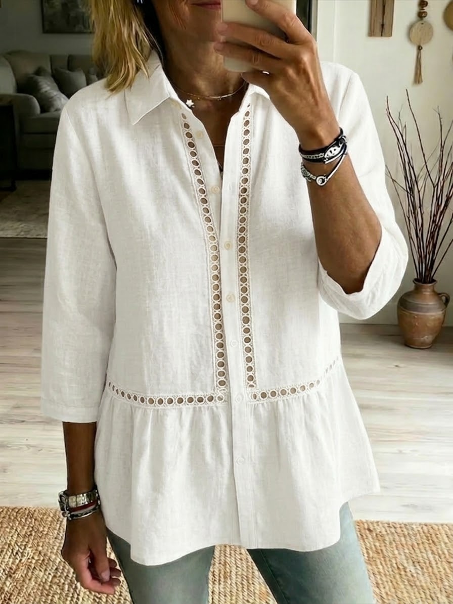 NEW🔥 Bohemian style linen blend top