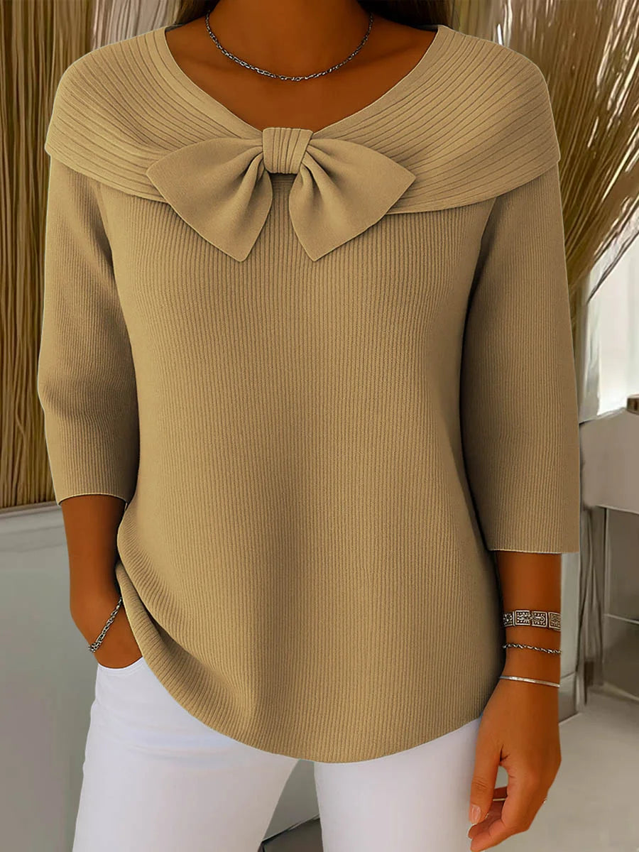 Women’s Casual Bow Knit Pullover