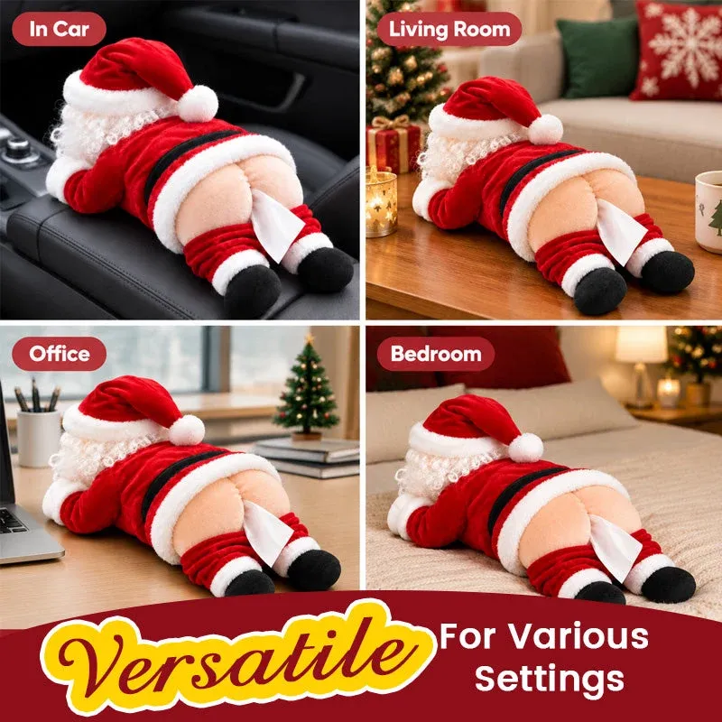 🎅😂 Funny Santa Claus Tissue Box Cover – Unique Christmas Decoration for the Bathroom, Living Room, and Desk