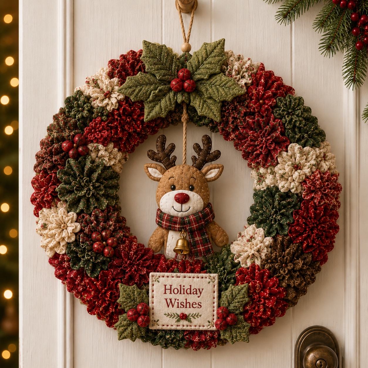 🔥49% Off Last Day -Buy 2+ & Get Free Shipping🎄 3D Fabric Poke Wreath DIY Kit
