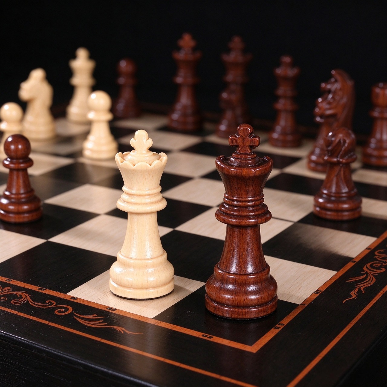 Magnetic Wooden Chess Set with Storage Drawers – Classic Staunton Chess Pieces for Adults & Kids