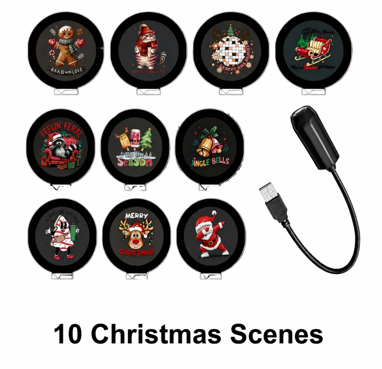 ✨Plug-&-Play HD Christmas Projector – 6 or 10 Festive Scenes