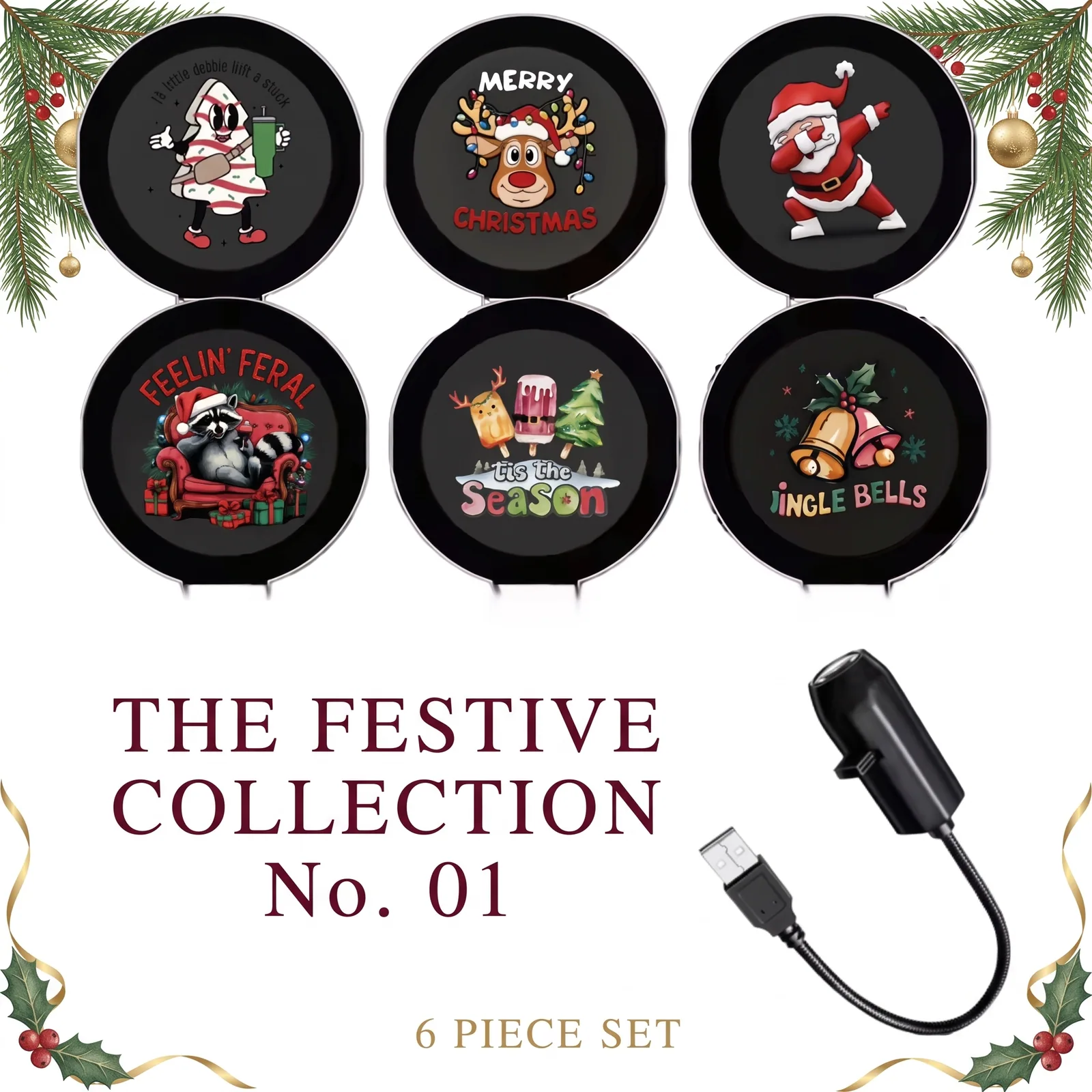 USB Car Window Holiday Projector