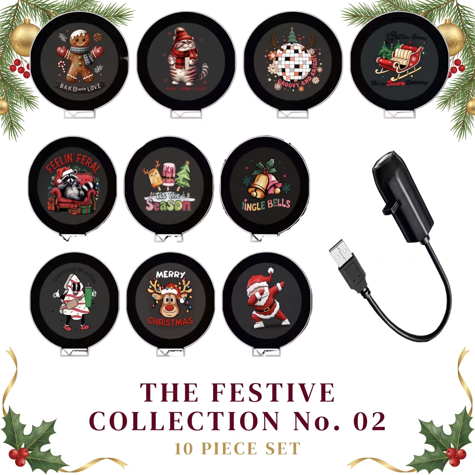 USB Car Window Holiday Projector