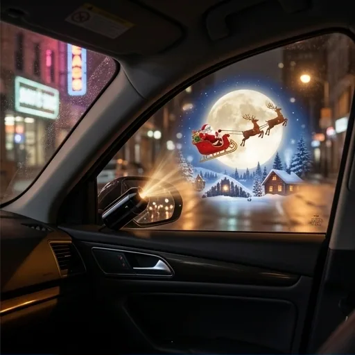 USB Car Window Holiday Projector