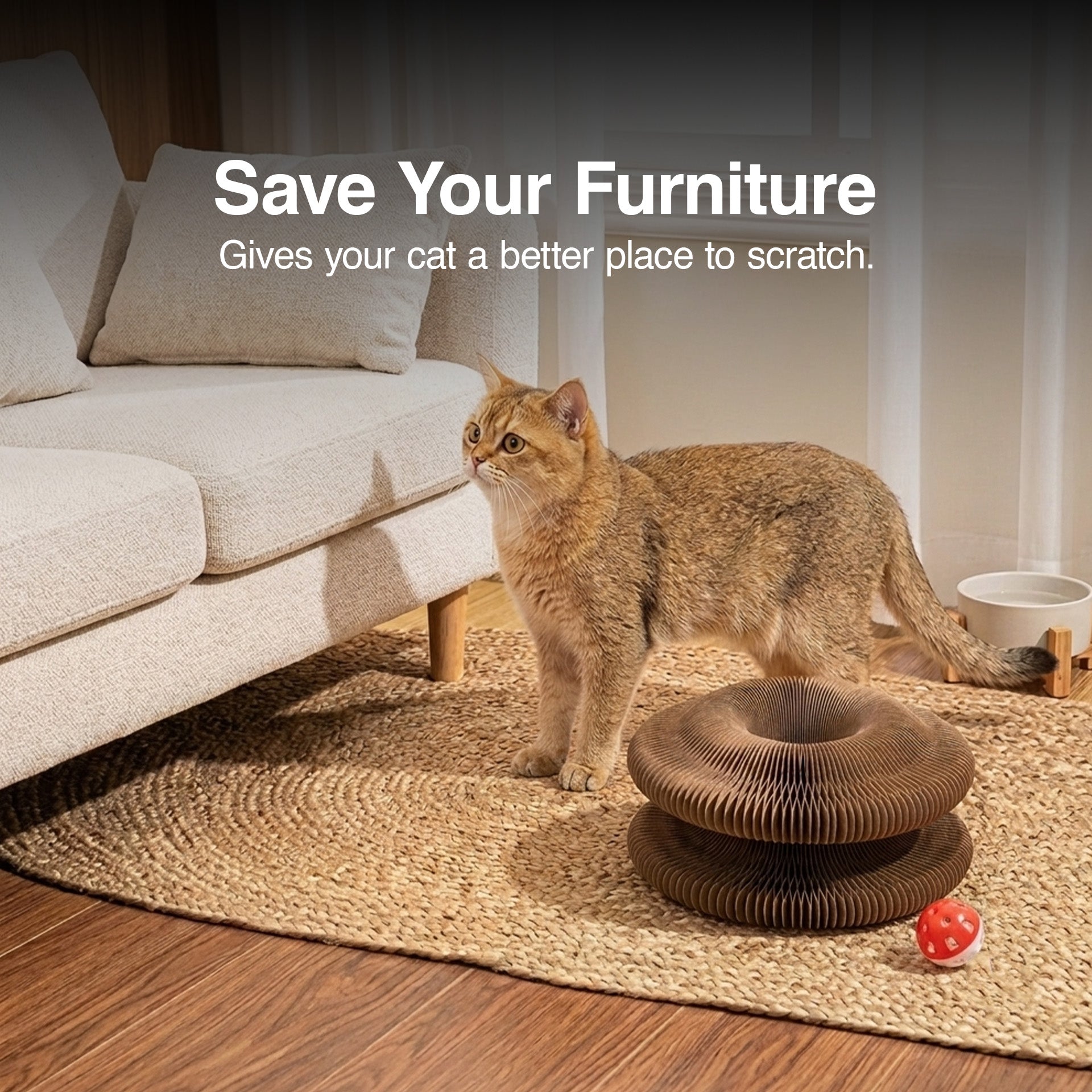 Foldable cat scratching board