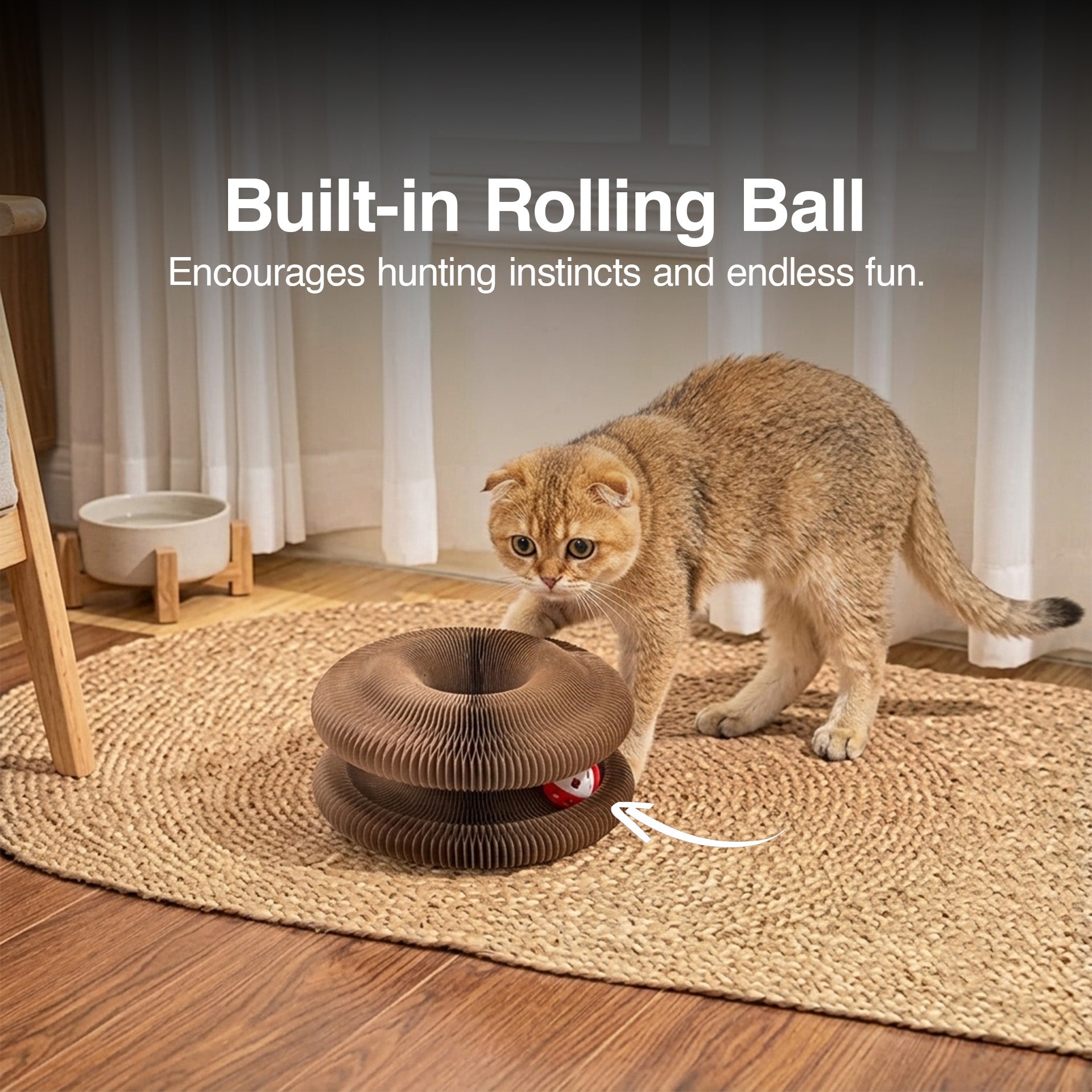 Foldable cat scratching board