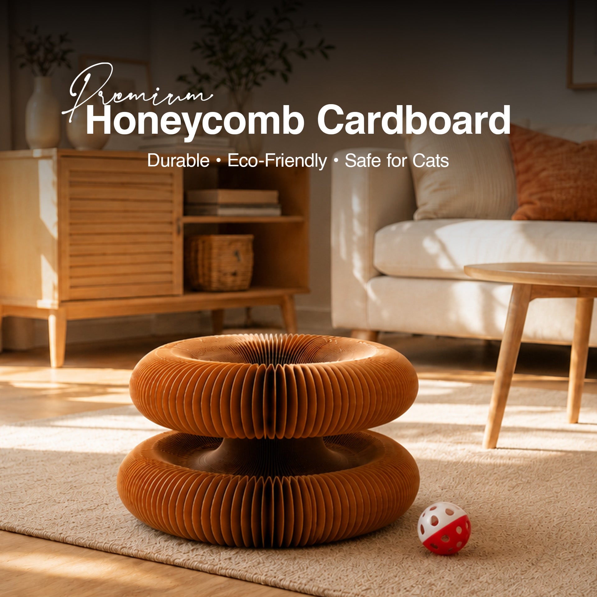 Foldable cat scratching board
