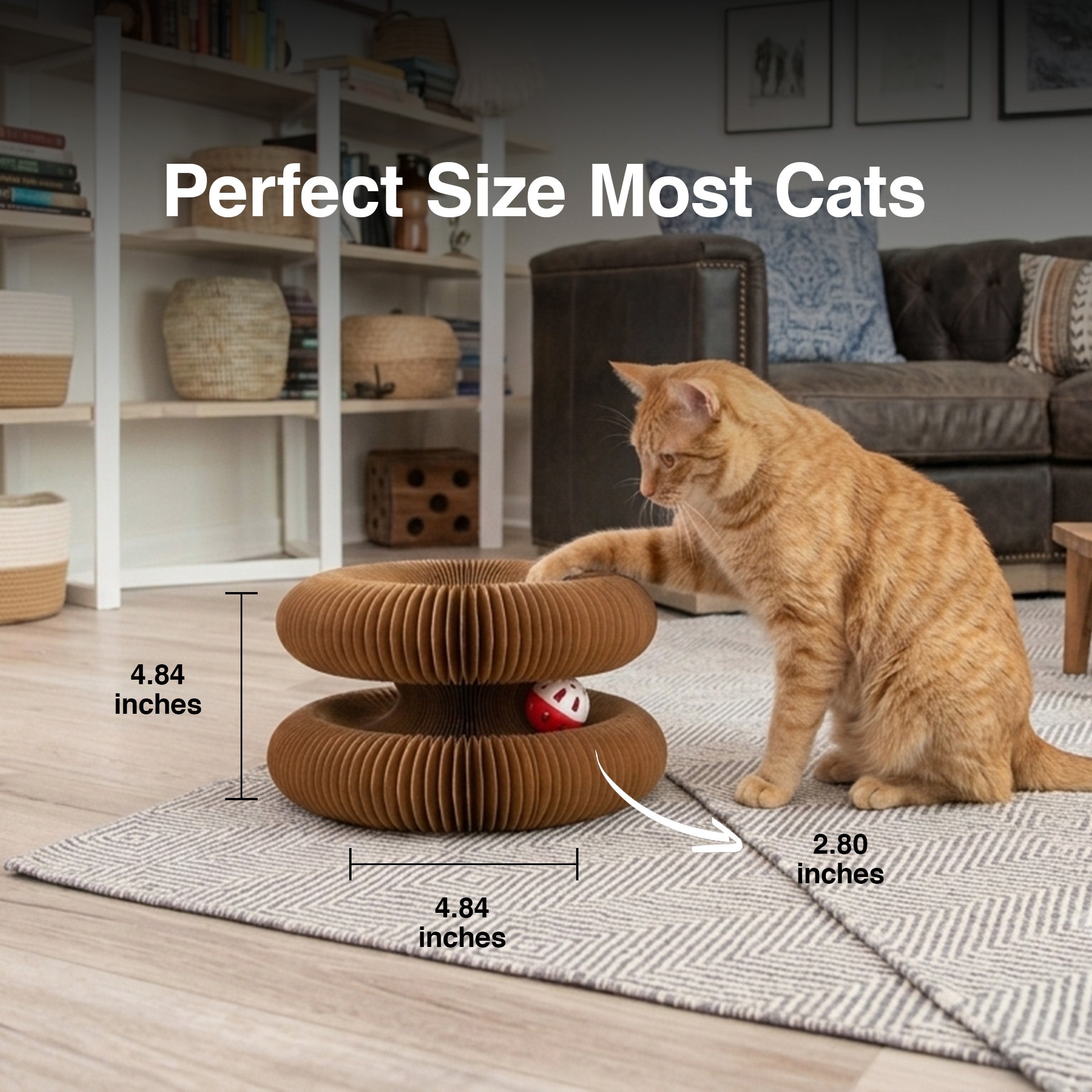 Foldable cat scratching board
