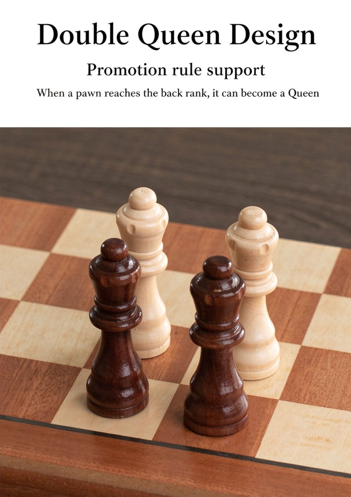 Classic Handmade Solid Wood Magnetic Chess Set