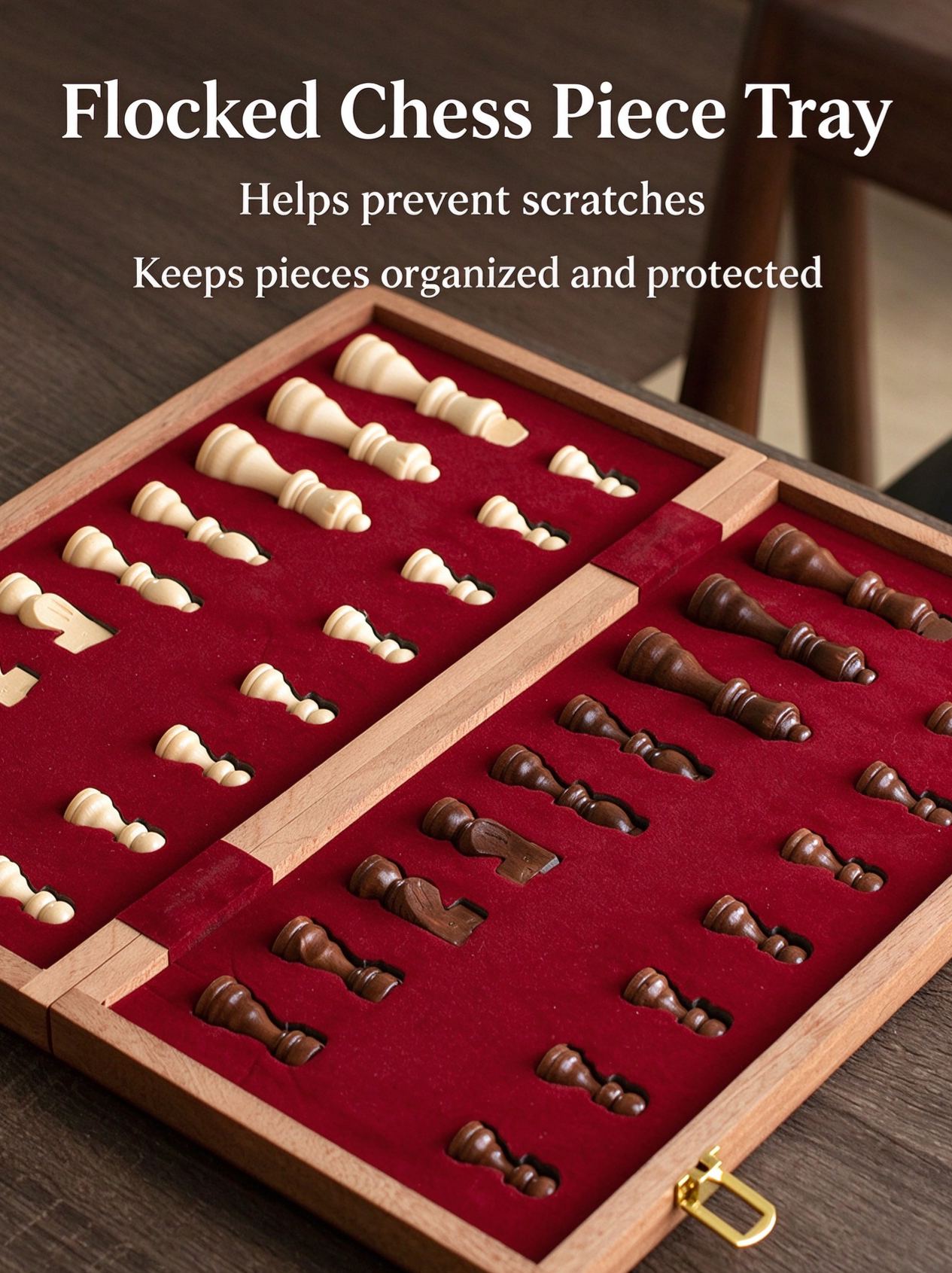 Classic Handmade Solid Wood Magnetic Chess Set