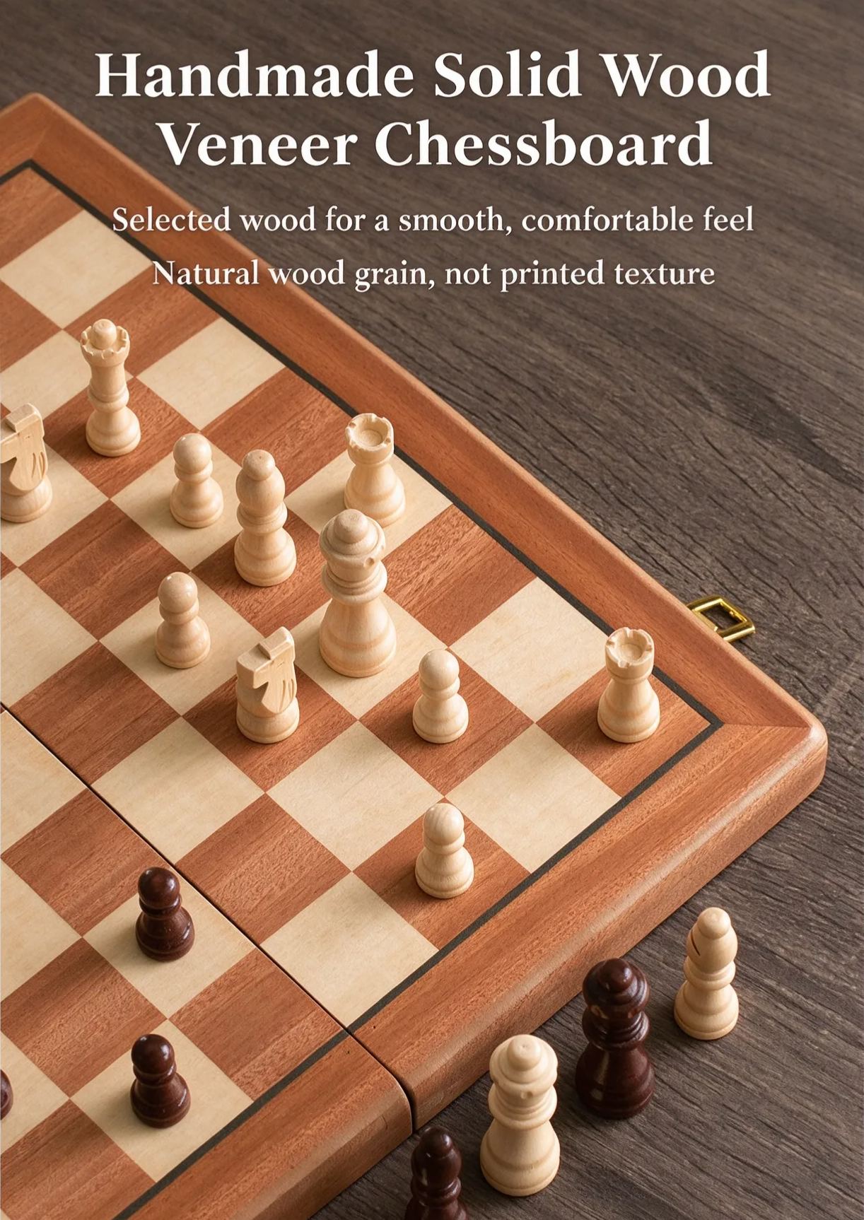 Classic Handmade Solid Wood Magnetic Chess Set