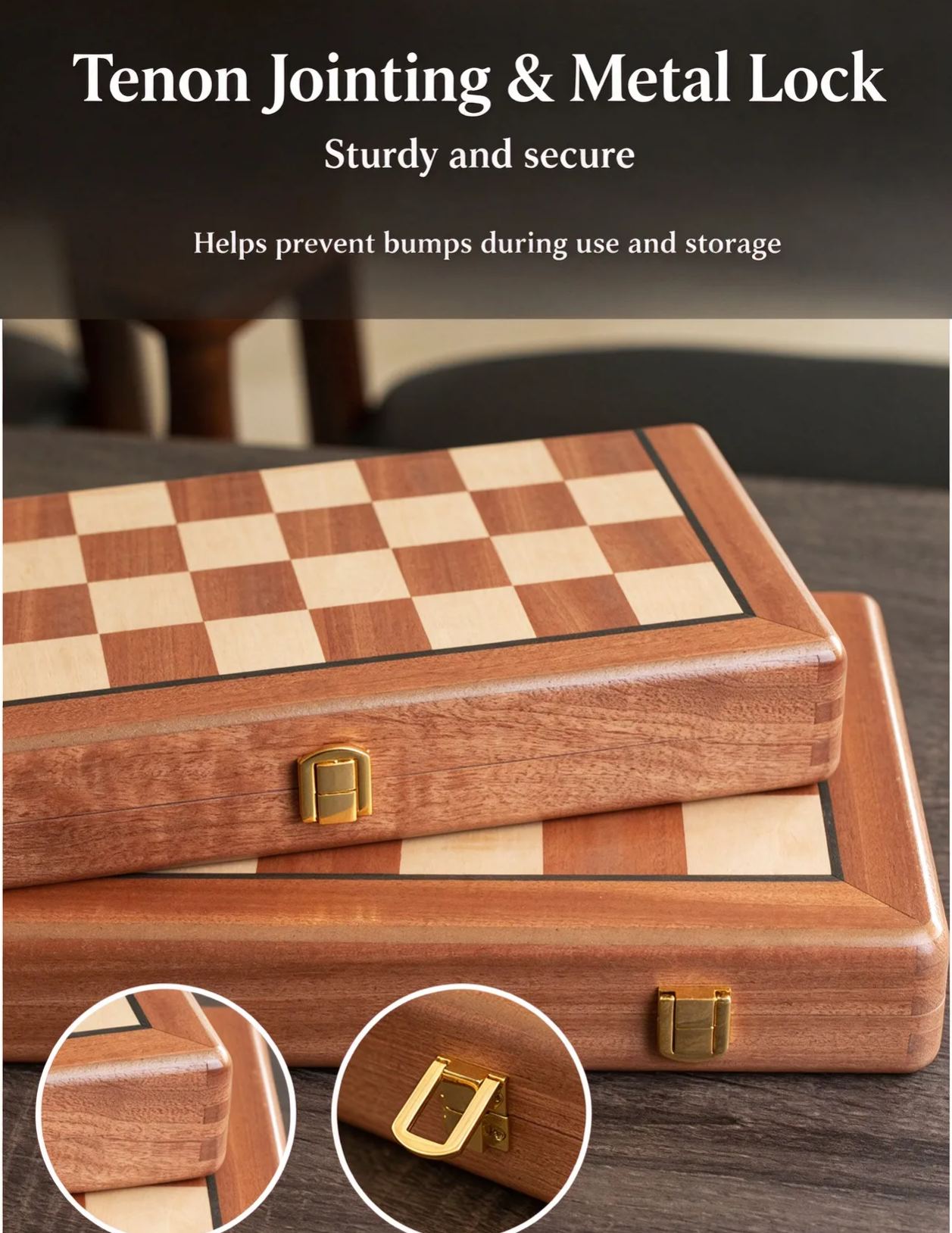 Classic Handmade Solid Wood Magnetic Chess Set