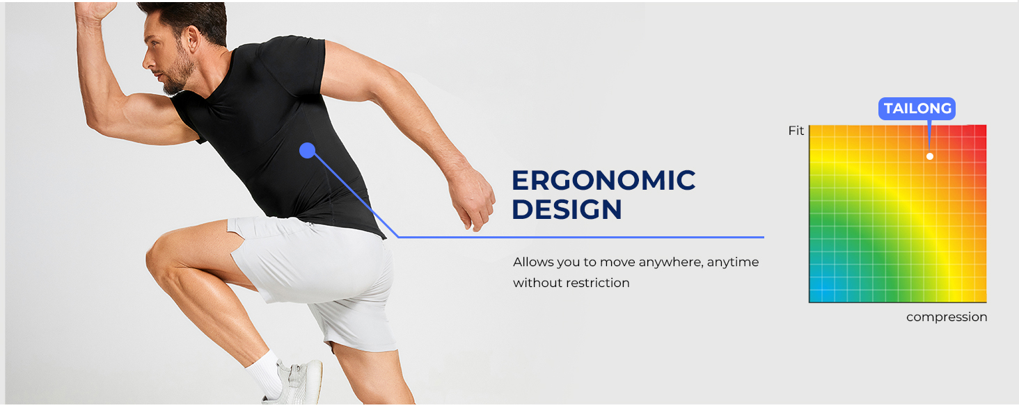 TAILONG Short Sleeve Compression Shirt Men Shapewear Slimming Undershirt Body Shaper Tank Top Workout Shirts