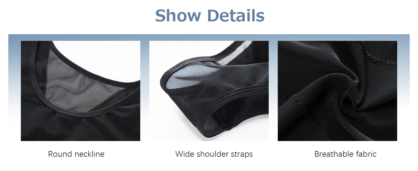 TAILONG Mens Compression Shirt Body Shaper Slimming Shirt Plus Size Gynecomastia Compression Tank Top
