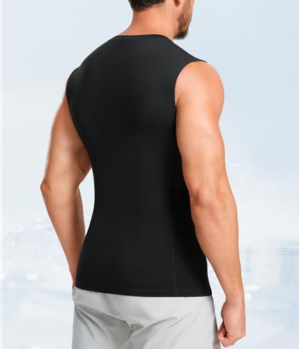 TAILONG 2 Pack Compression Shirt Men - Athletic Base Layer Sleeveless - image 3
