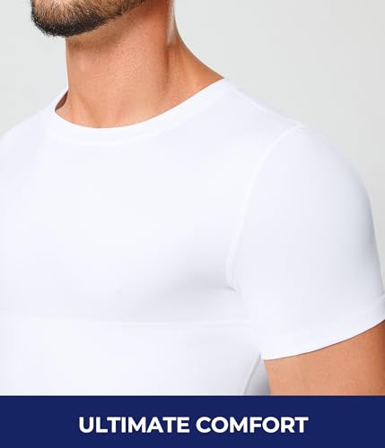 TAILONG Short Sleeve Compression Shirt Men Shapewear Slimming Undershirt - image 4