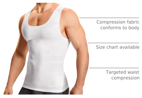 TAILONG Compression Shirt Men - Slimming Undershirt Body Shaper Vest - image 5