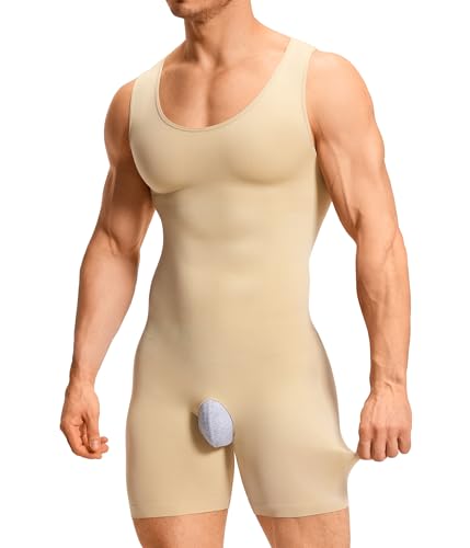 TAILONG Mens Shapewear Tummy Control Bodysuit Sleeveless Compression Shirts - image 2