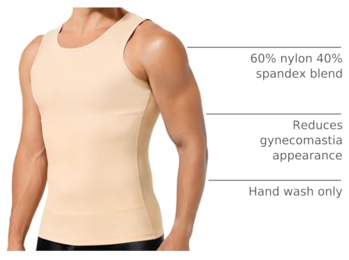 TAILONG Compression Shirt Men Shapewear Slimming Body Shaper Vest - image 5