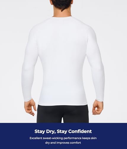 TAILONG Long Sleeve Compression Shirts for Men - Athletic Base Layer - image 5