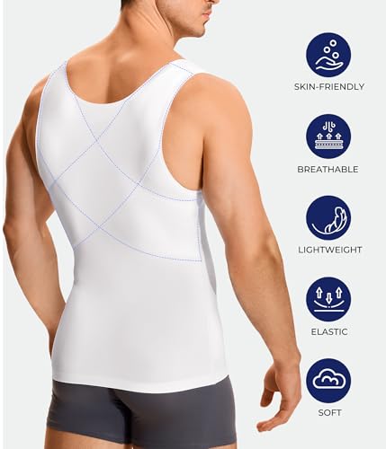 TAILONG Compression Shirt Men - Slimming Undershirt Body Shaper Vest - image 7