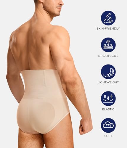 TAILONG Men Shapewear Tummy Control Shorts Slimming Body Shaper Compression - image 5