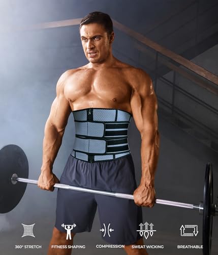 Waist Trainer for Men - Sweat Band Trimmer Belt Fajas Para Hombres Stomach - image 5