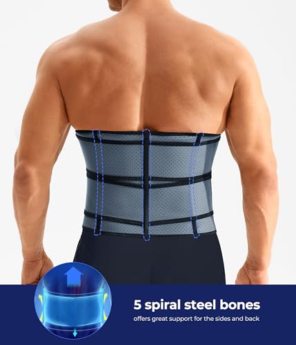 Waist Trainer for Men - Sweat Band Trimmer Belt Fajas Para Hombres Stomach - image 4