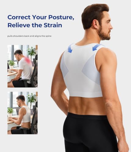 Men's Gynecomastia Compression Shirt - Chest Binder Tank Top for Man Boobs - image 4